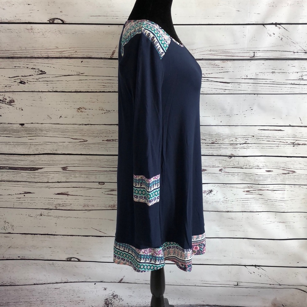 12pm  by Mon Ami blue geometric dress size S 💕 - Picture 2 of 8